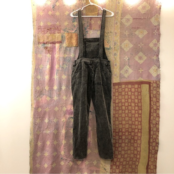 Free People Through the Woods Distressed Corduroy Overalls - Size 26 - Picture 7 of 13